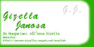gizella janosa business card